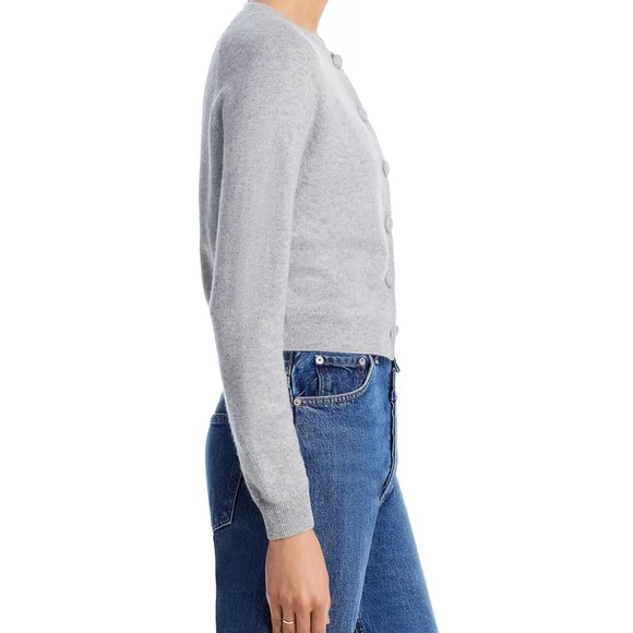 AQUA Cashmere Crewneck Cashmere Cardigan - 100% Exclusive - XS - Picture 6 of 6